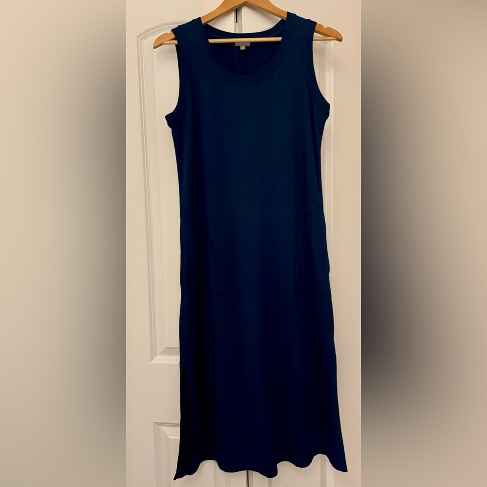 T by Talbots navy tank dress